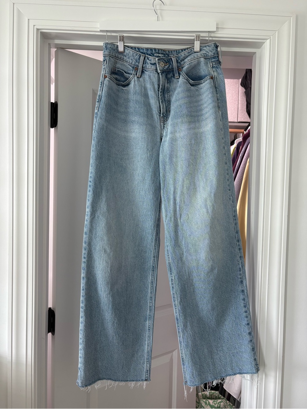 Old Navy Light Blue Wide Leg High-Rise Jeans